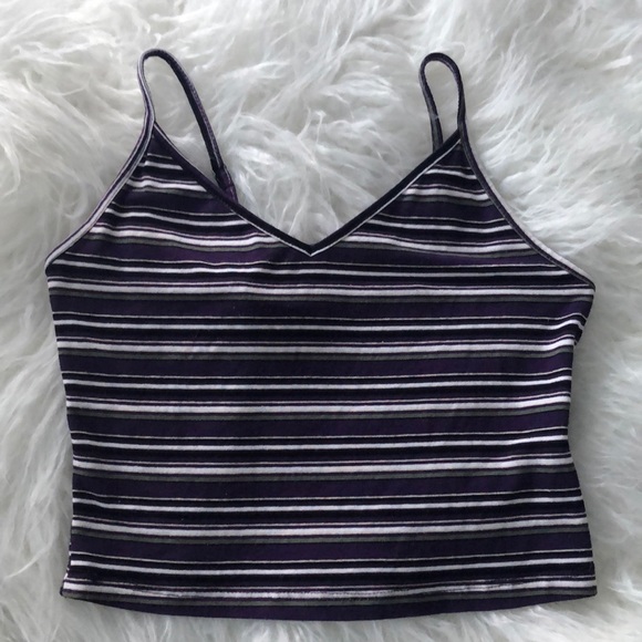 American Eagle Outfitters Tops - American Eagle Purple Striped Tank Top